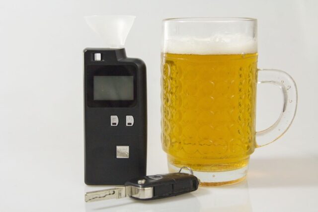 breathalyzer with alcohol