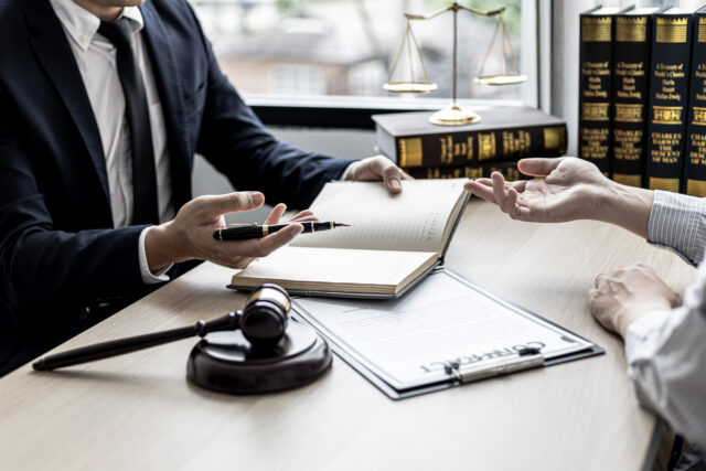attorney consulting client