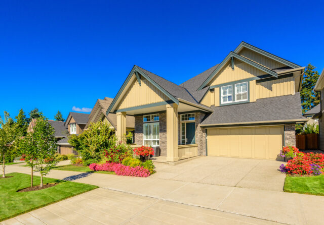 house suburban neighborhood